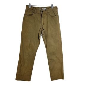 Carhartt Rugged Flex Jeans Mens 32x30 Brown Canvas Relaxed Fit Workwear Outdoor